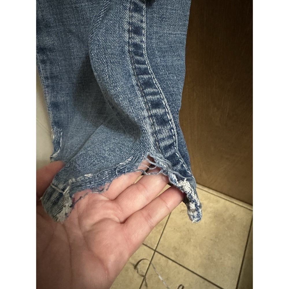 Ariat Mens M2 Relaxed Boot Cut Denim Jeans Distressed Size 35 X 32 Mid Rise - Picture 8 of 11